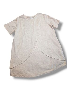 ASOS Maternity Nursing Light Beige Short Sleeve Tulip Hem Tee